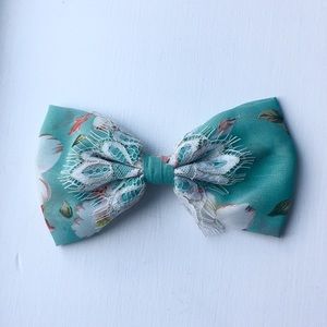 Paris Green Patterned Bow